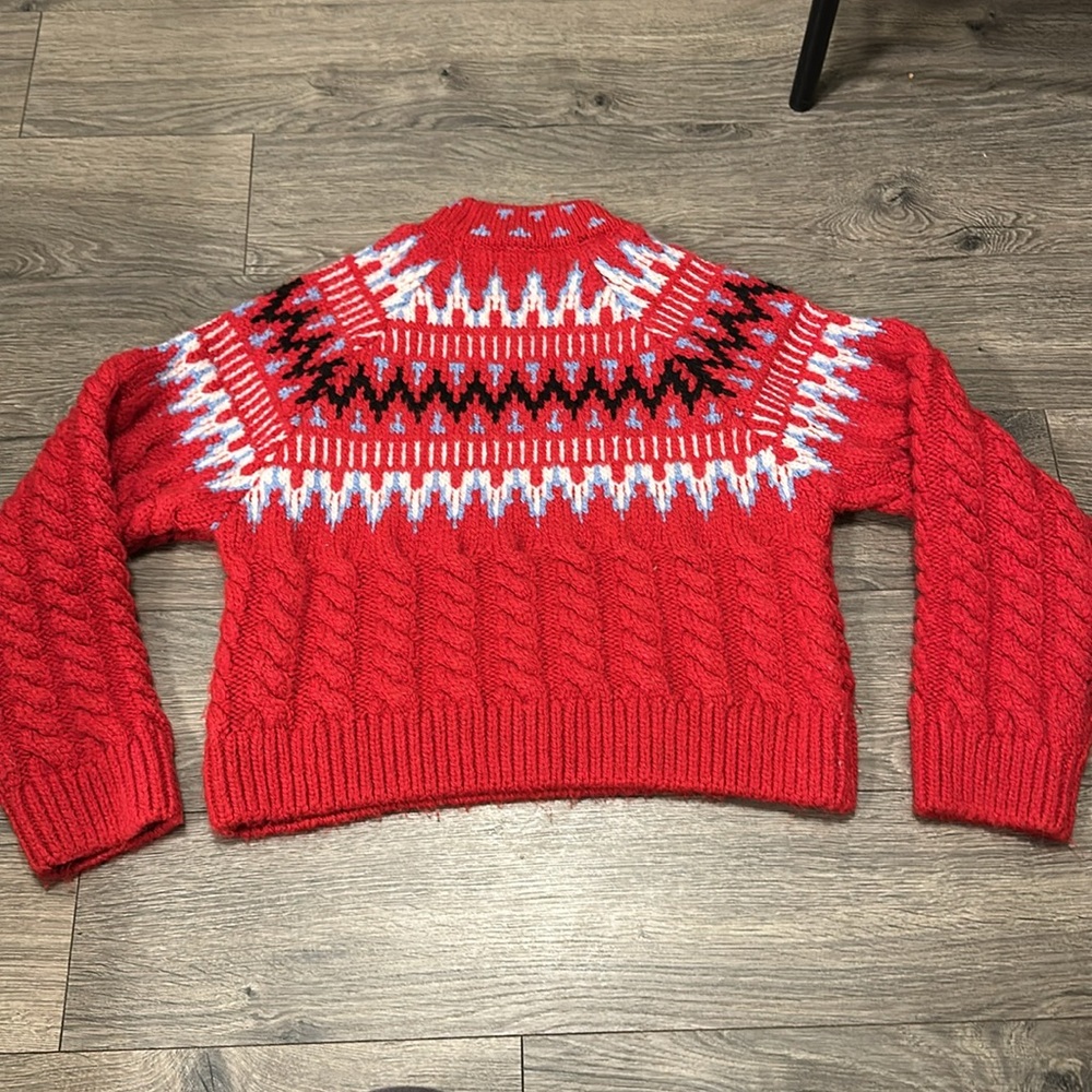 ZARA cable-knit jacquard Women's Sweater size small - Picture 3 of 6
